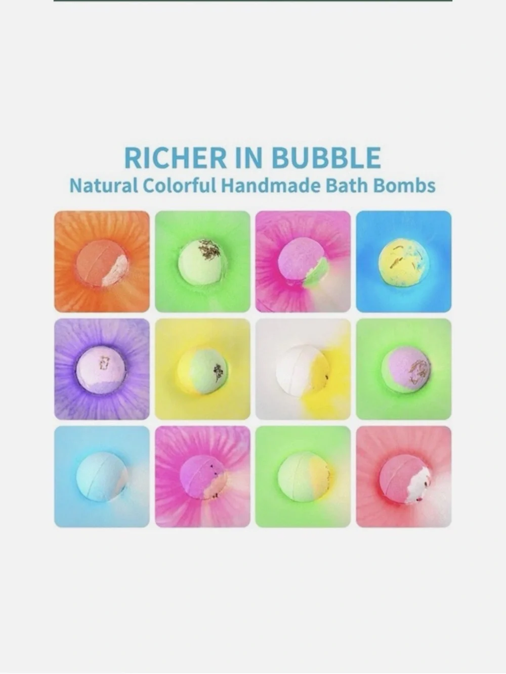 Floral Bath Bomb Set - Relaxing Scented Bath